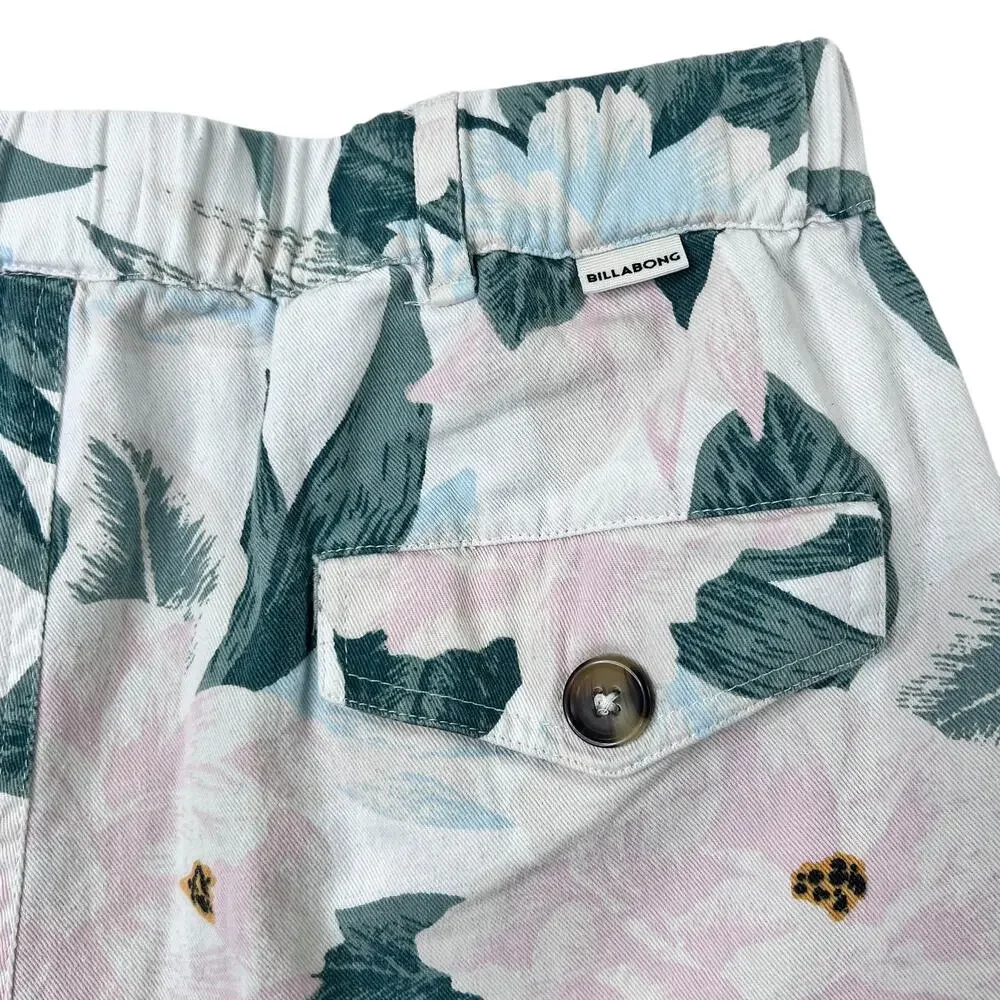 Billabong x The Salty Blonde Floral Shorts‎ Womens 30 High Rise Cuffed Tropical - Picture 7 of 14